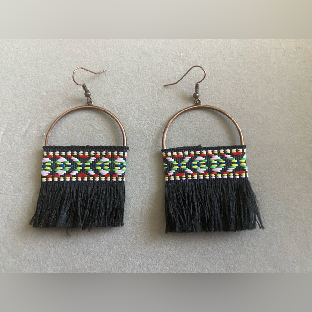 Western fringe earrings